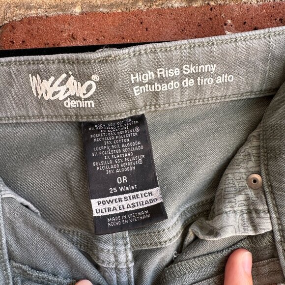Mossimo Denim Green High Rise Skinny Jeans - Picture 4 of 4